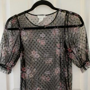 Tiny Willow Floral Sheer Top